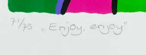 Marianne Naerebout - Zeefdruk, Enjoy, Enjoy - Ingelijst kopen? Bied vanaf 60!
