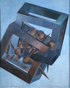 Piet van Mook - Acryl op papier verlijmd op karton, Abstract - Ingelijst kopen? Bied vanaf 1!