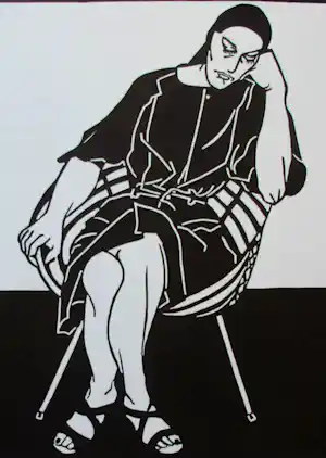 Auk de Boer - linosnede - 1983 verkauft für € 85!
