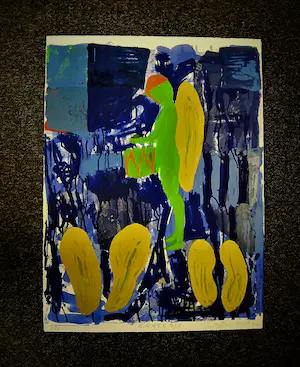 Cees Dolk - Grote expressionistische Zeefdruk, Engel 399 - Oplage 65 stuks - potloodgesignee kopen? Bied vanaf 23!