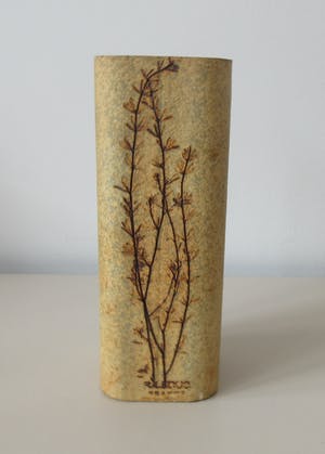 Vallauris Keramiek - Vierkante gres aardewerken Herbier vaas - Raymonde Leduc kopen? Bied vanaf 1!