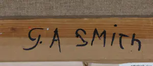 Arnold Smith - Olieverf op doek, Regenachtige dag - Ingelijst kopen? Bied vanaf 200!