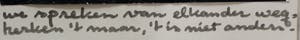Ans Wortel - Gouache: we spreken van elkander weg, herken 't maar, 't is niet anders - 1967 kopen? Bied vanaf 199!