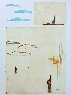 Jan Montyn - ABSTRACTIE / KLEURETS / 65x50cm / SIG / 1971 verkocht voor € 65!