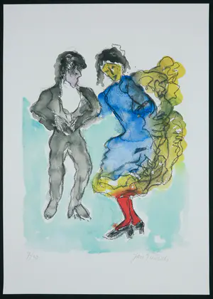 Buy Jan Sierhuis - Giclée, Dansers? Bid from 1!