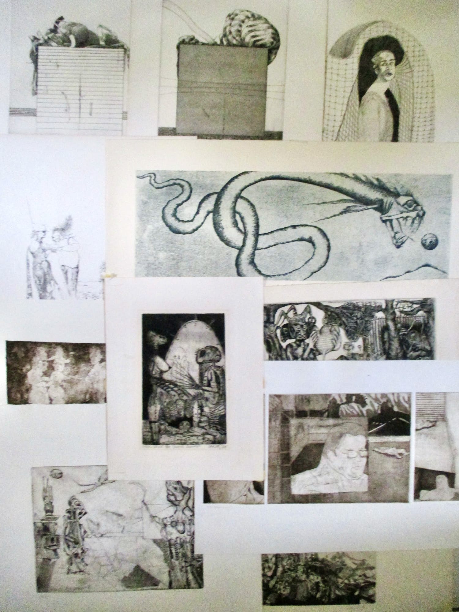 Niet of onleesbaar gesigneerd - 11 etsen div. kunstenaars oa Lehmann Cabell Harris Kirchgaesser kopen? Bied vanaf 1!