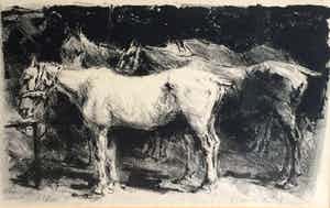 Jan Groenestein - C4889-2, Paarden in een stal verkocht voor € 75!