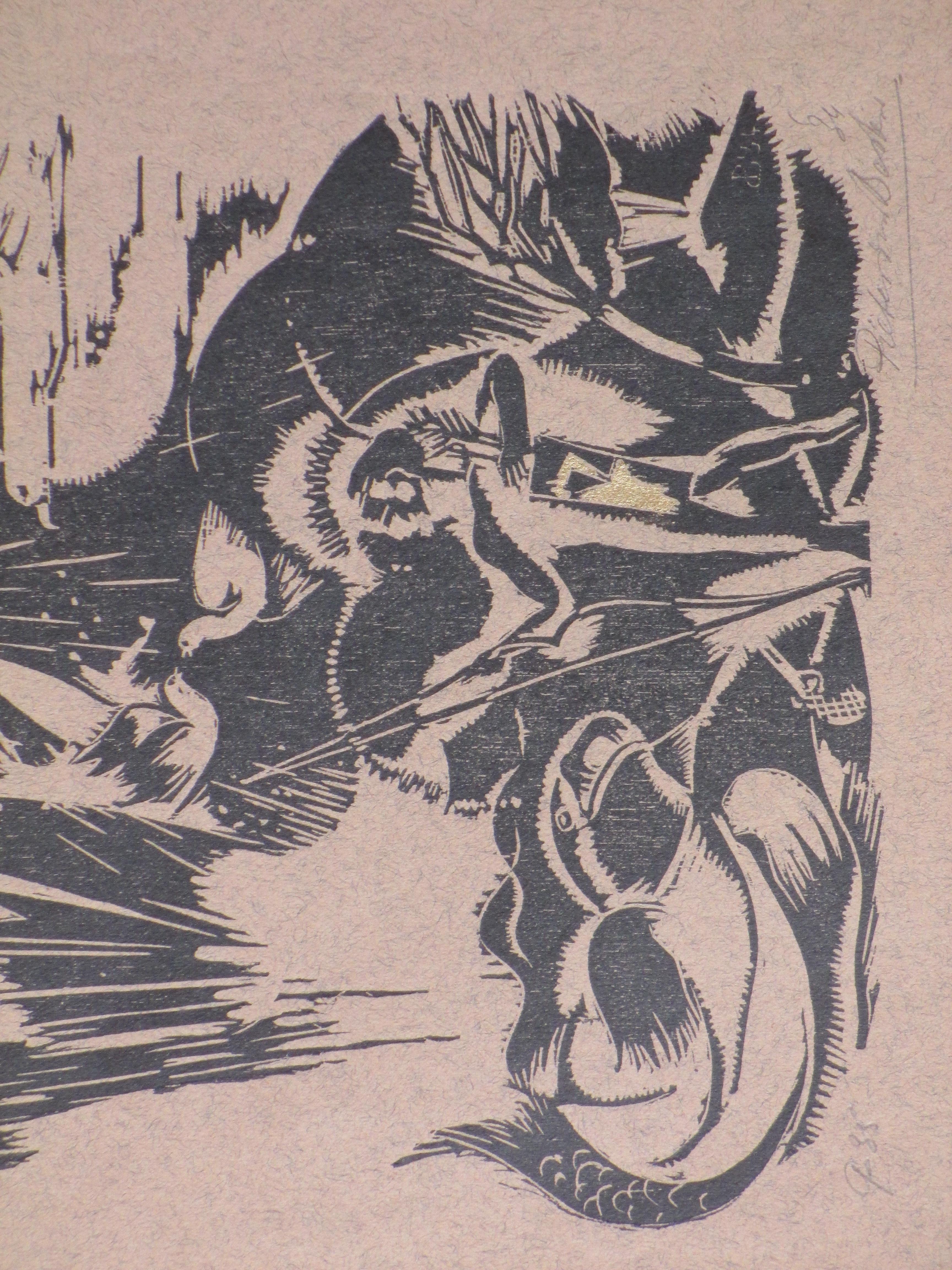 Pieter den Besten - Vredig Paradijs - Vergulde houtsnede kopen? Bied vanaf 40!