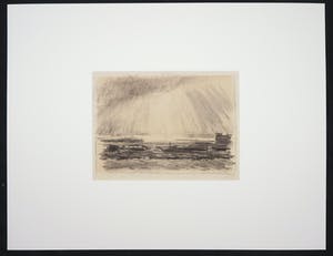 Wim Steijn - Krijttekening, Landschap kopen? Bied vanaf 35!