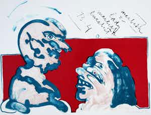 Lucebert - Litho: Lady Macbeth - 1973 verkocht voor € 225!