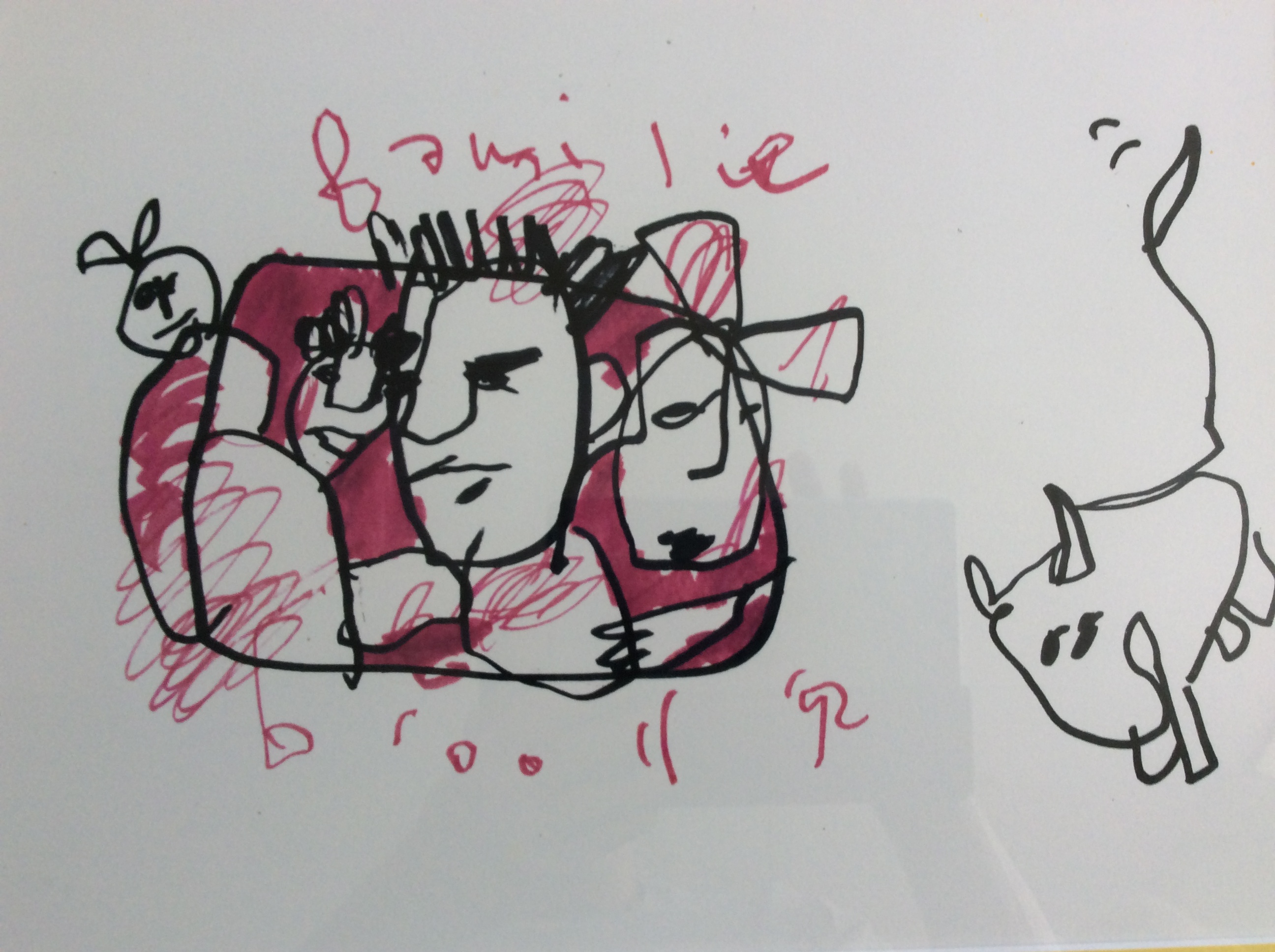 Herman Brood - Originele tekening: familie Brood kopen? Bied vanaf 275!