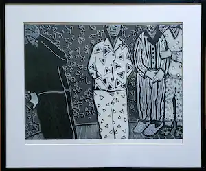 Sietske Bosma - 'In flanel' - Winnaar Allianz Grafiekprijs 2007 ! Groot en kleine oplage. verkauft für € 95!