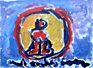 Anton Heyboer - Het symbool van de onschuld Kleurijke krachtige schildering kopen? Bied vanaf 450!