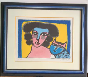 Corneille - Vrouw en kat - Artist's proof 3/25 kopen? Bied vanaf 275!