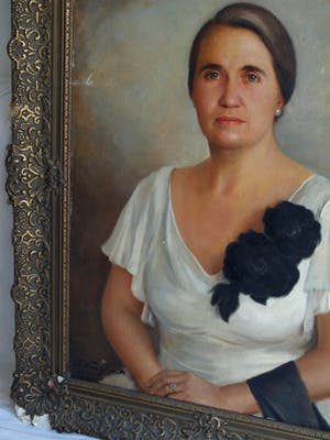 Rudolf Wenghart - Ingelijst olieverf op doek, op paneel (marouflé), “Portret” – 1938 – 100 x 80 kopen? Bied vanaf 1!