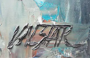 Henk Valstar - Geometrisch abstract, olieverf op doek (ingelijst, groot) kopen? Bied vanaf 1!