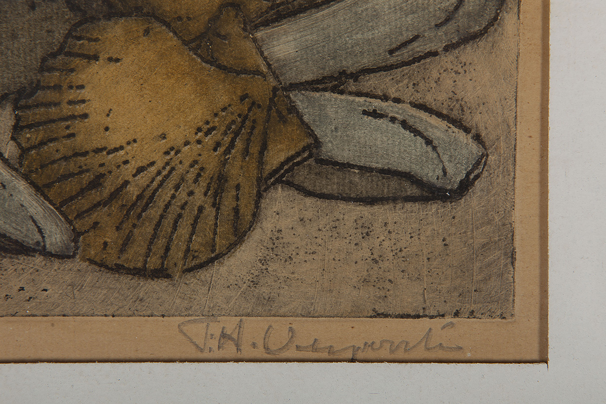 Frans Verpoorten - Schelpen - Ets en aquatint op papier - gesigneerd - oplage 1/12 - BKR Haarlem kopen? Bied vanaf 10!