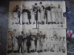 Niet of onleesbaar gesigneerd - karikaturen van artsen van de Medische Faculteit in Parijs. kopen? Bied vanaf 1!