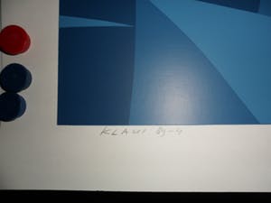 Hans Klaui - Mooi geometrische zeefdruk van Hans Klaui, kopen? Bied vanaf 40!