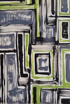Ton Pape - Green grows - Gouache in bijzondere kleurstelling - unicum kopen? Bied vanaf 1!