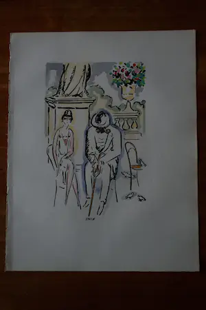 Kees van Dongen - Pochoir - In het park - 1925 kopen? Bied vanaf 300!