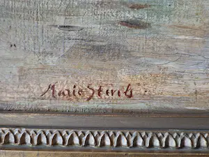 Marie van Waning-Stevels - vroeg 20e eeuws olieverf - bloemstilleven met margrieten - gesigneerd kopen? Bied vanaf 179!