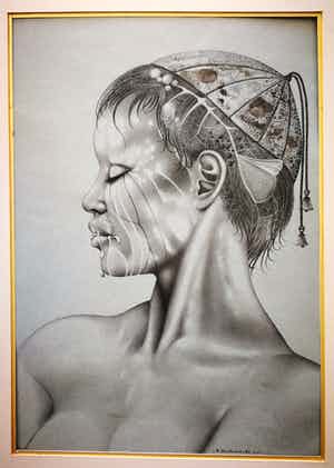 Raymond Bertrand - Portret vrouw. verkocht voor € 49!