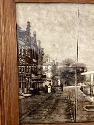 N.V. Haagsche Plateelfabriek Rozenburg - Stadsgrachtengezicht naar Klinkenberg kopen? Bied vanaf 300!