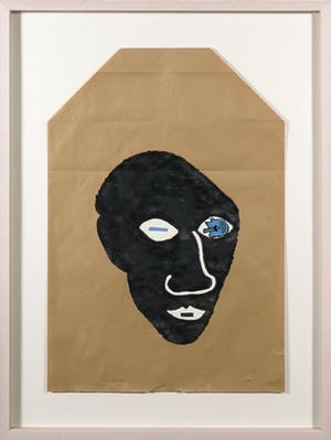 Dirk Celis - Gemengde techniek op kraftpapier, Zonder titel - Ingelijst kopen? Bied vanaf 50!