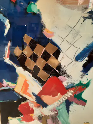 Gerard 't Hart - Abstract werk litho met bladgoud kopen? Bied vanaf 50!