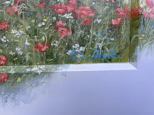 Peter Motz - Zomers vergezicht met klaprozen kopen? Bied vanaf 150!