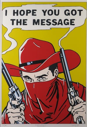 Jan de Vries - Zeefdruk, Red Mask - Ingelijst (Groot) kopen? Bied vanaf 50!