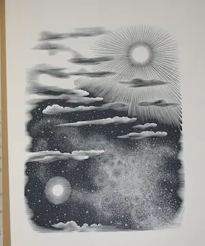 Dirk van Gelder - De Scheppingsdagen, met 16 houtgravures - extra: catalogus in kleur, 1987 kopen? Bied vanaf 65!