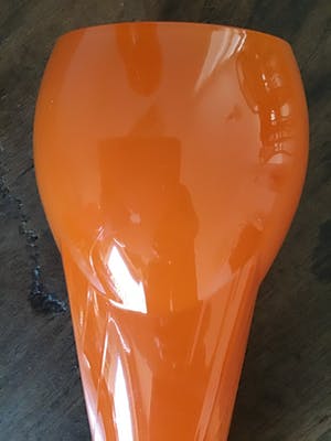 Niet of onleesbaar gesigneerd - 3 oranje vazen art deco kopen? Bied vanaf 1!