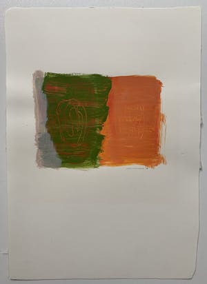Kees Admiraal - gemengde techniek op papier - 'Abstracte portretstudie II' - 1998 (UNIEK WERK) kaufen? Bieten Sie von 40!