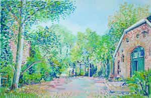 Jan Bernard Meinen - Boslandschap met boerderij verkocht voor € 85!