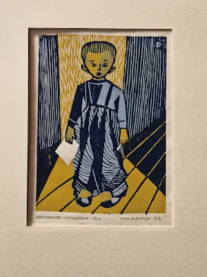 Cor Basart - Originele polychrome Houtsnede - 1952 - handdruk - kleine oplage (11/50) kopen? Bied vanaf 42!