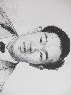 Aat Veldhoen - Portret Aziatische man - Rotaprint kopen? Bied vanaf 45!