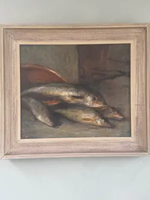 Jacoba Surie - Olieverf op doek - Visstilleven kopen? Bied vanaf 500!