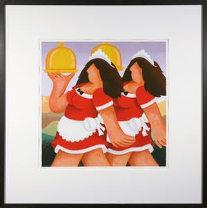 Yvonne Zomerdijk - Zeefdruk, Sweet cherry - Ingelijst kopen? Bied vanaf 35!