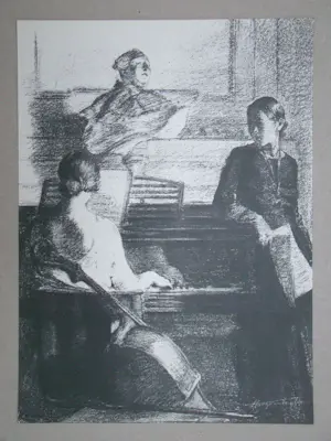 Georges Van Zevenberghen - Adagio - 1931 - Originele lithografie - Gesigneerd kopen? Bied vanaf 100!