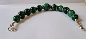 Nieuw Sterling zilveren armband gezet met Malachiet . kopen? Bied vanaf 65!