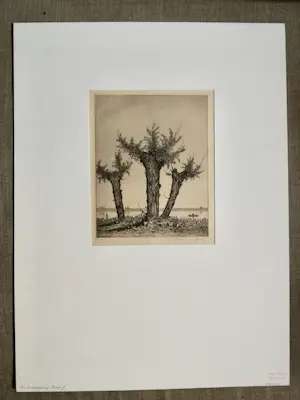 Gerrit de Jong - gesigneerde ets kopen? Bied vanaf 30!