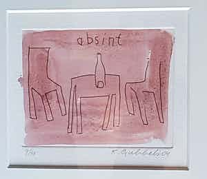 Klaas Gubbels - ingekleurde ets ‘Absint’ verkocht voor € 195!