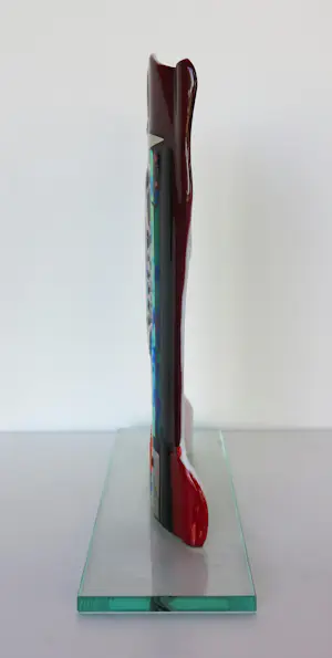 Bert Grotjohann - Glas, Kleurrijk abstract glazen object kopen? Bied vanaf 150!