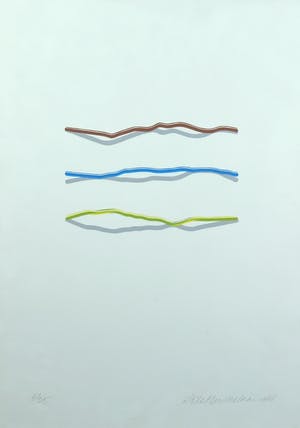 Lode Pemmelaar - Zeefdruk, Drie stukken schakeldraad kopen? Bied vanaf 70!