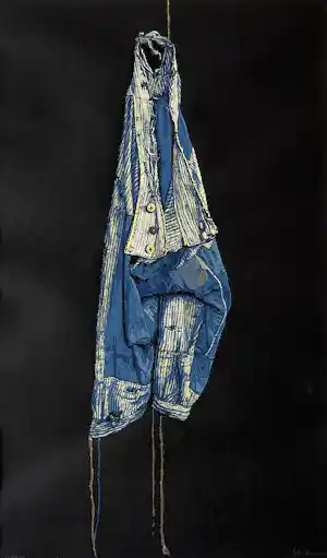 Jopie Huisman - handgesigneerde zeefdruk | 'Boerenkiel/melkjas' | 1992 vendu pour 400€ !