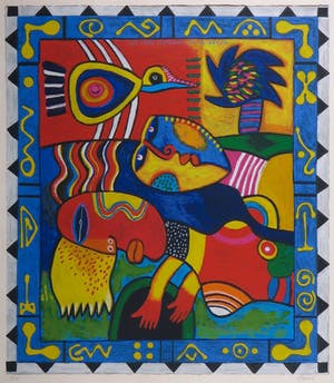 Clemens Briels - Zeefdruk, Des Caribean - Ingelijst (Zeer Groot) kopen? Bied vanaf 150!