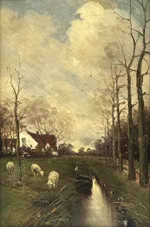 Charles Paul Gruppe - Hollands Landschap kopen? Bied vanaf 130!