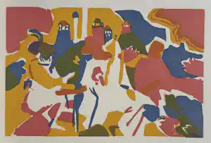 Wassily Kandinsky - Orientalisches - Original-Farbholzschnitt 1913, Werkverz. dfxRoethel 106 kaufen? Bieten Sie von 120!
